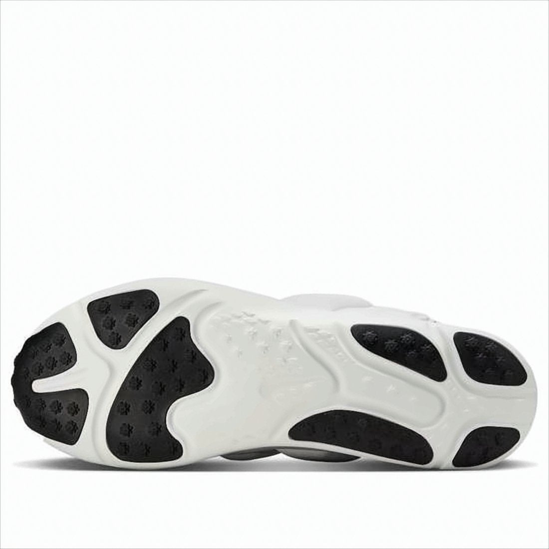 Futuristic White Sneakers with Textured Rubber Sole