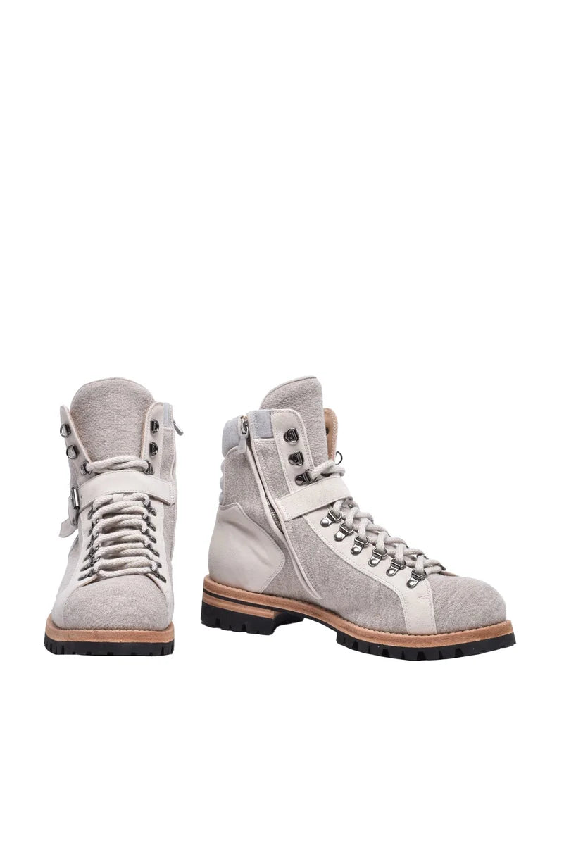 Suede Boots - Beige