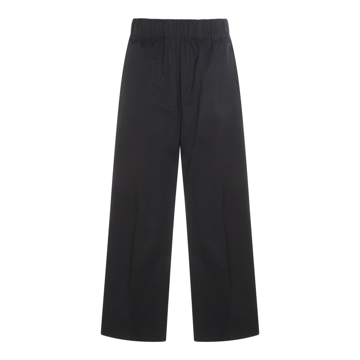 Wide-Leg Black Trousers With Relaxed Fit