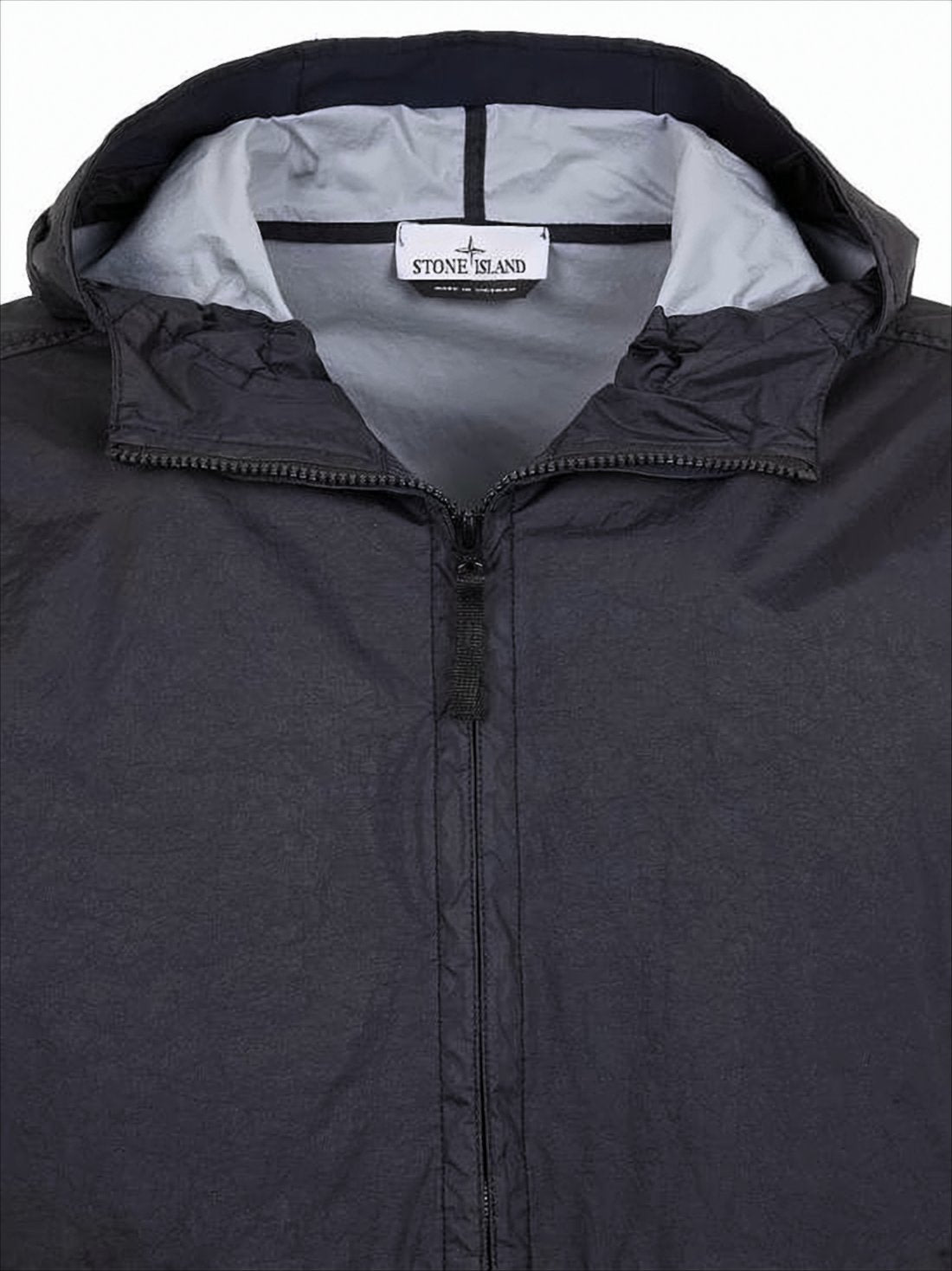 Matte Finish Black Casual Jacket with Hood
