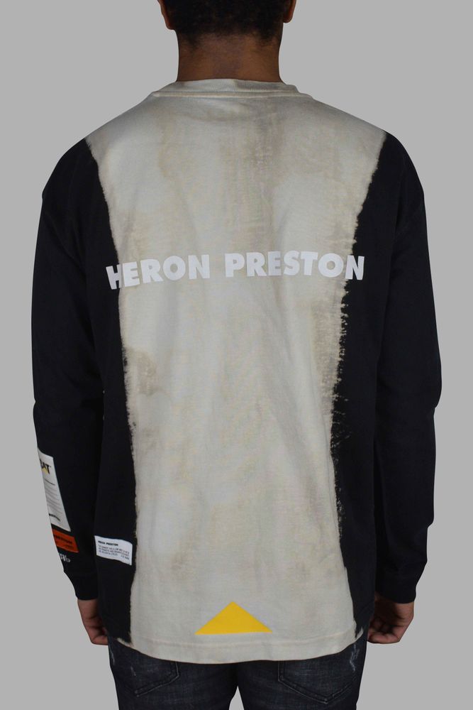 Two-Tone Long Sleeve T-Shirt With Embroidered Logos