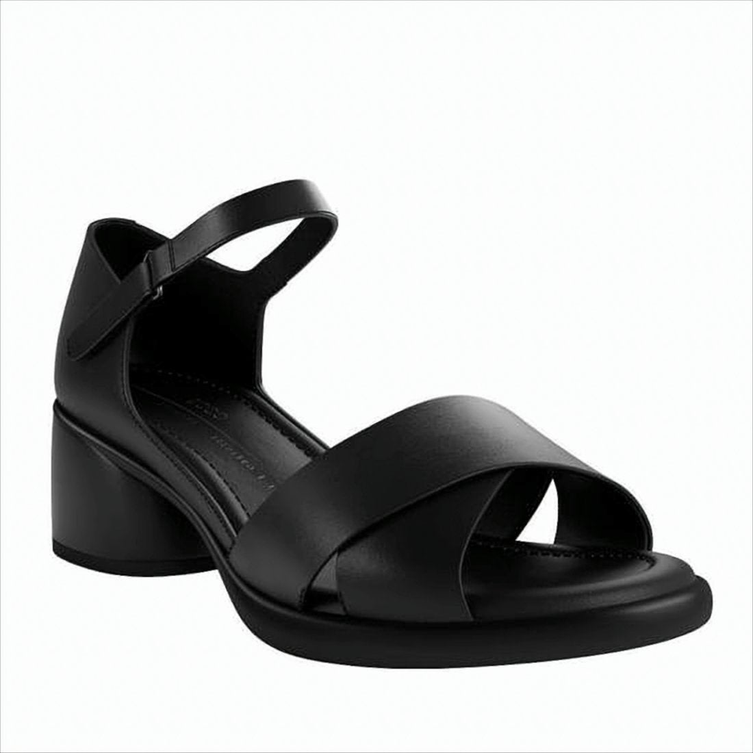 Smooth Leather Sandals with Crisscross Straps