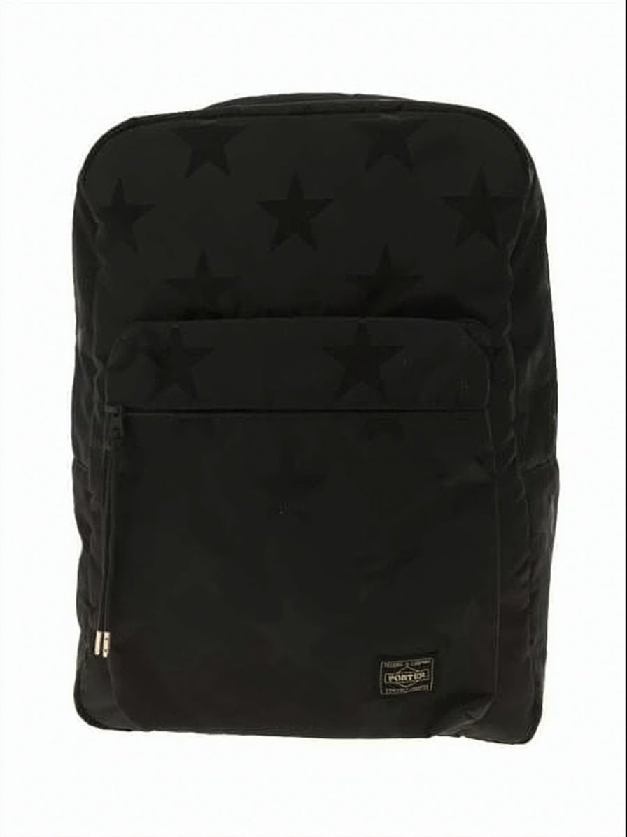 Nylon Backpack with Subtle Star Pattern