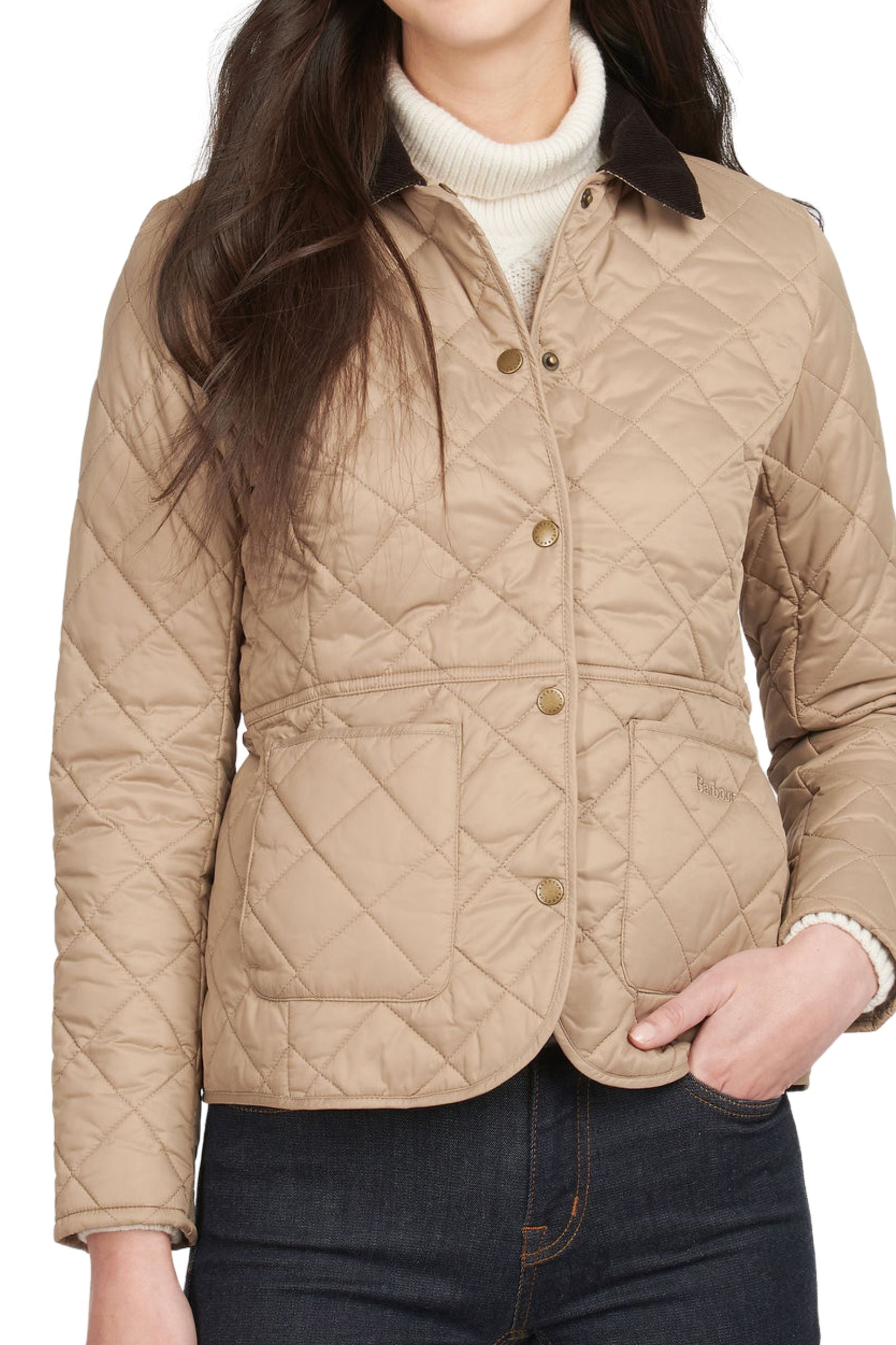 Beige Quilted Jackets