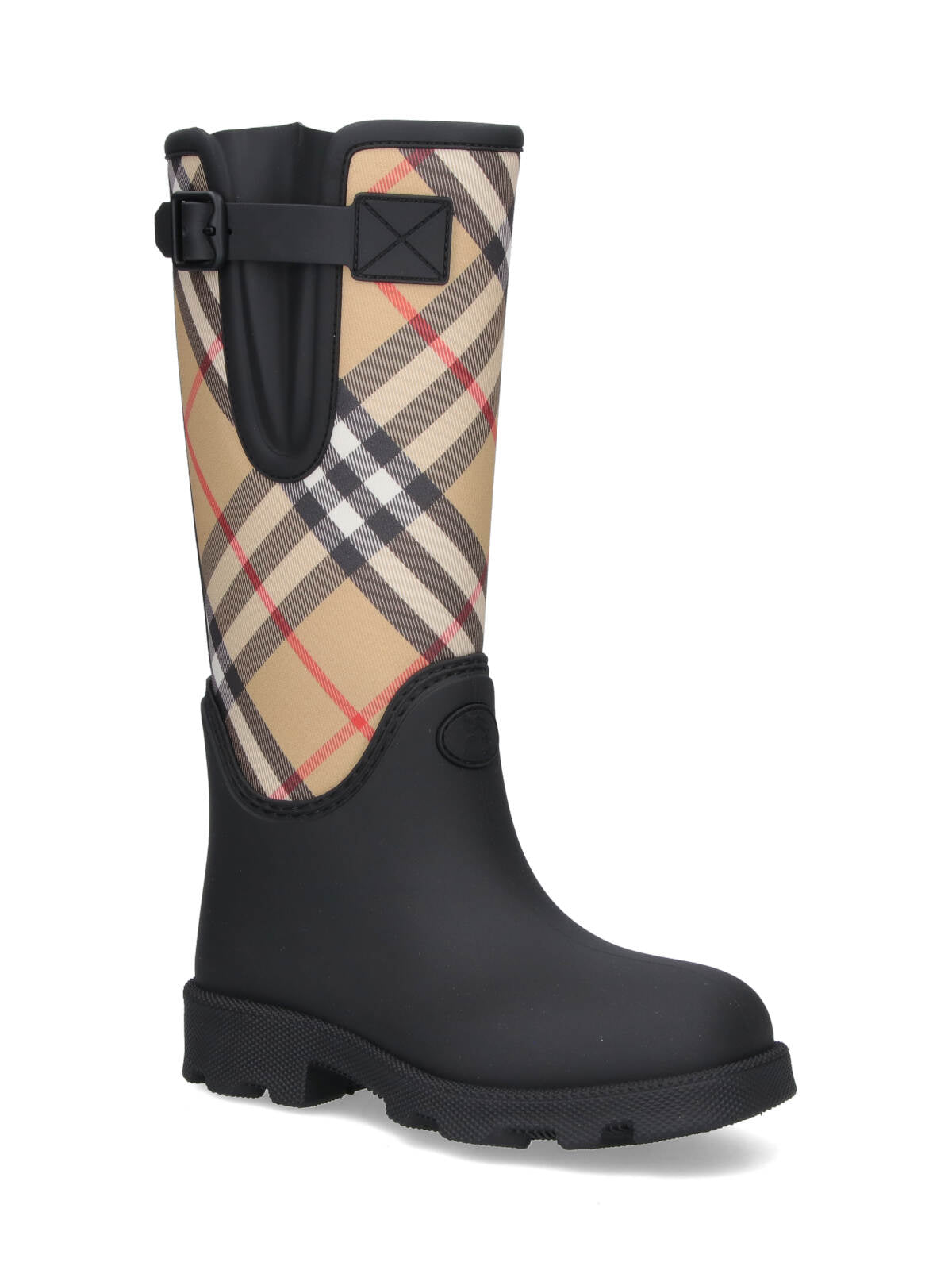 Mid-Calf Boots With Classic Plaid Upper