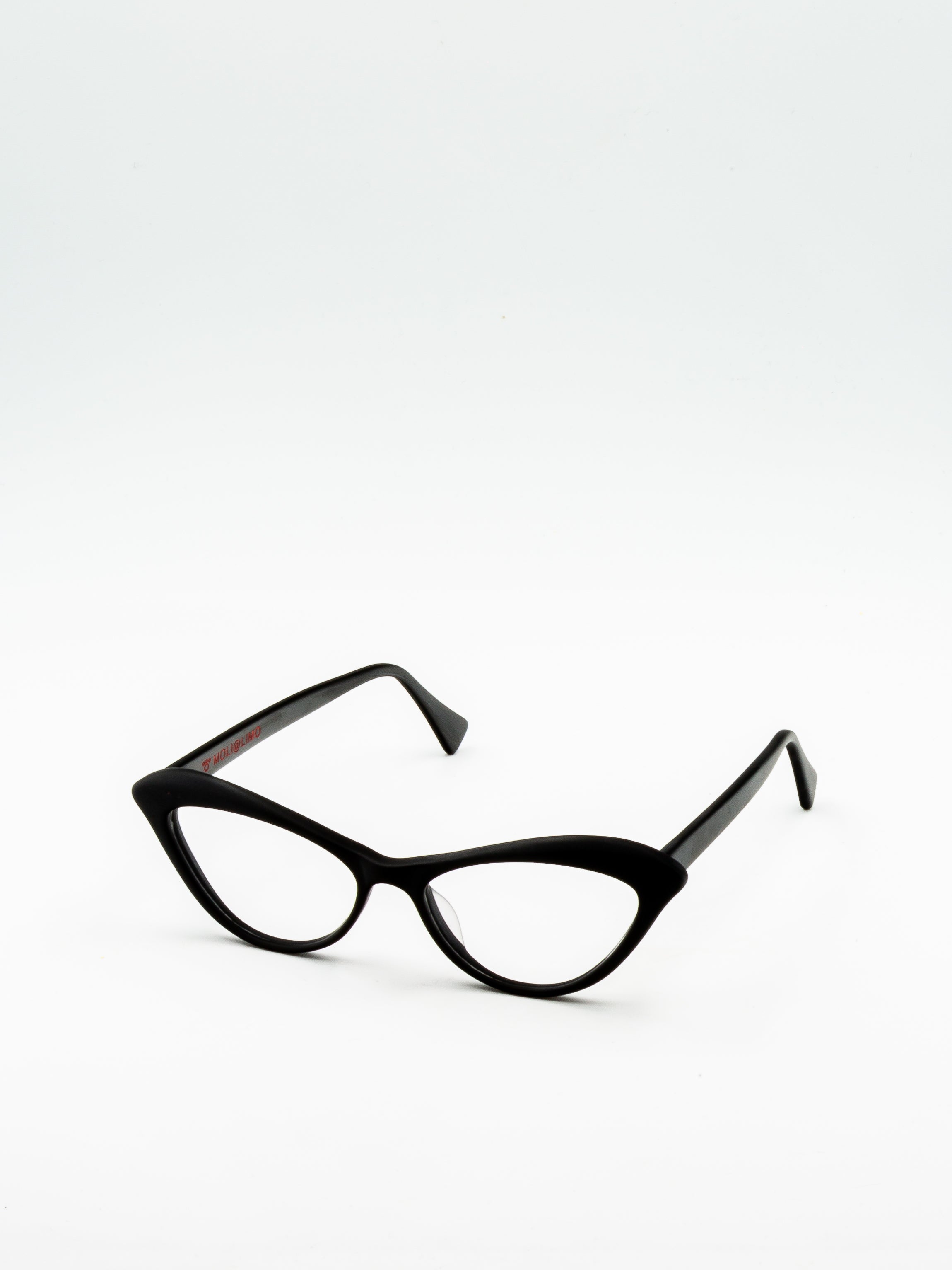 Sleek Black Cat-Eye Optical Frames with Refined Design