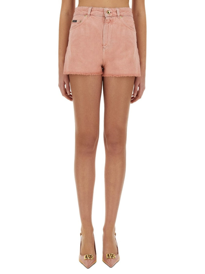 High-Waisted Denim Shorts