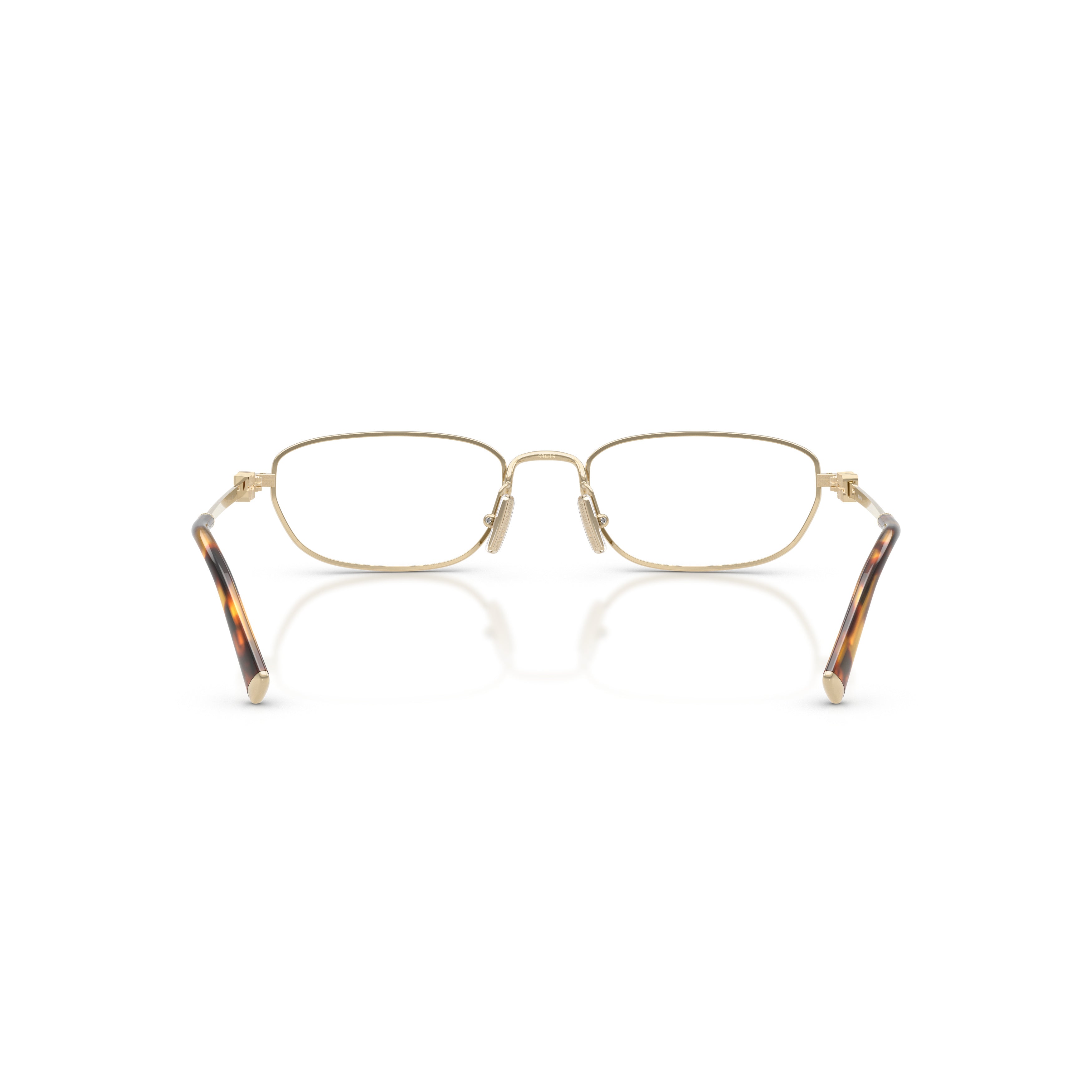0mu 52zv Rectangular Gold-tone Eyeglasses