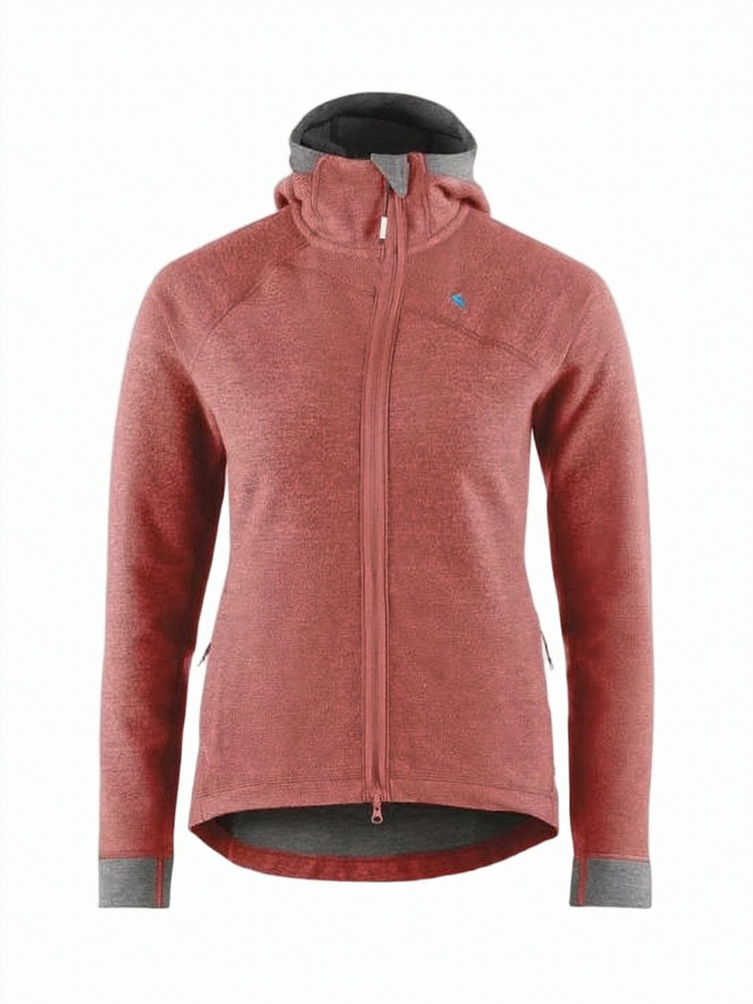 Textured Fabric Jacket with Fitted Hood