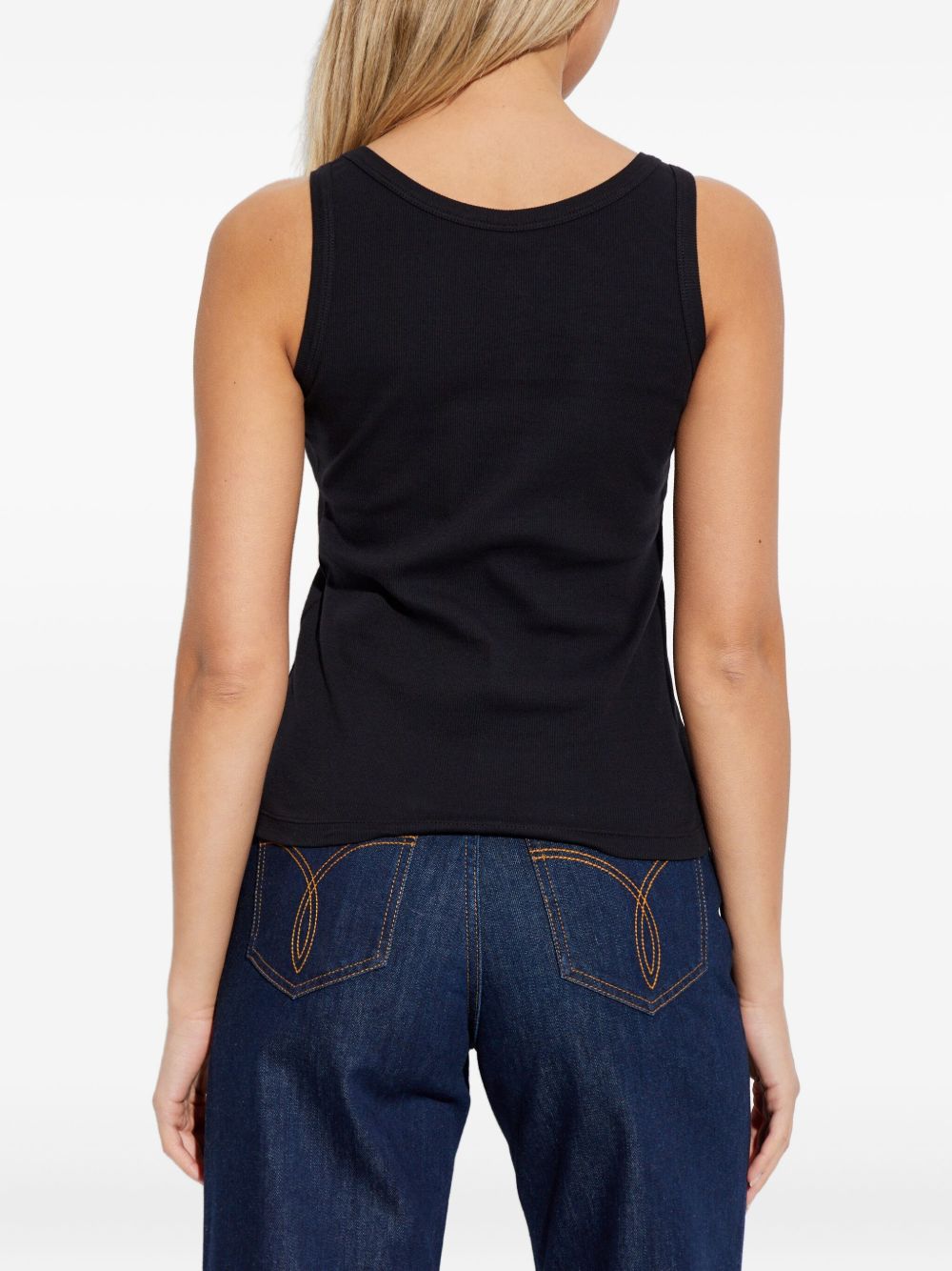 Sleek Sleeveless Black Tank Top