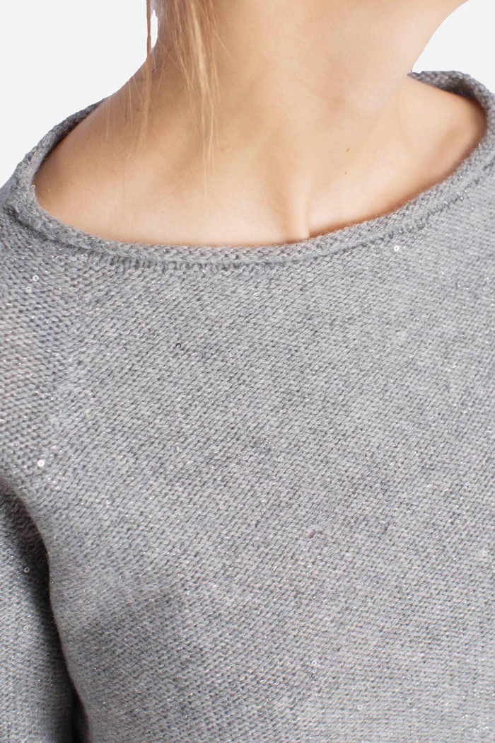 Knit Sweater With Subtle Sequin Detailing