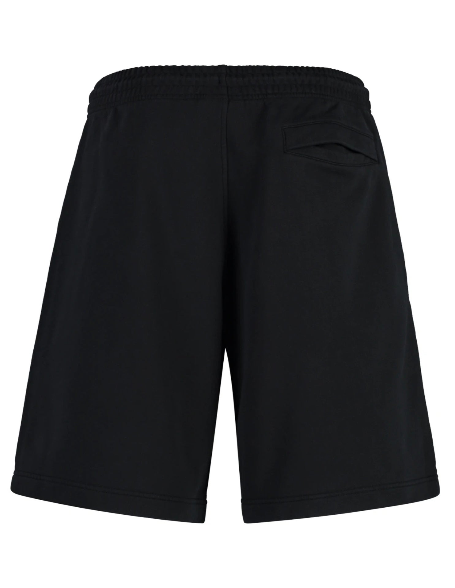 Relaxed Fit Black Shorts With Elastic Waistband And Drawstring