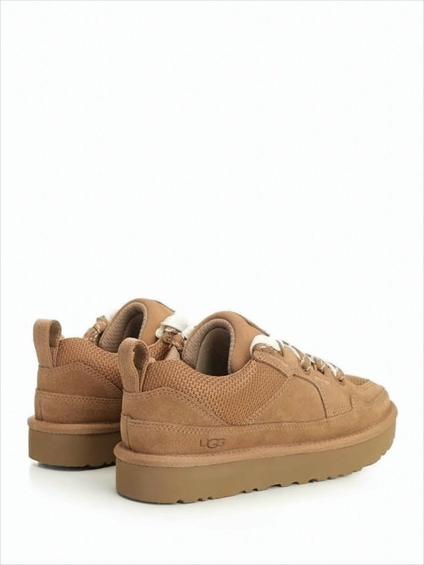 Suede and Mesh Low-Top Sneakers