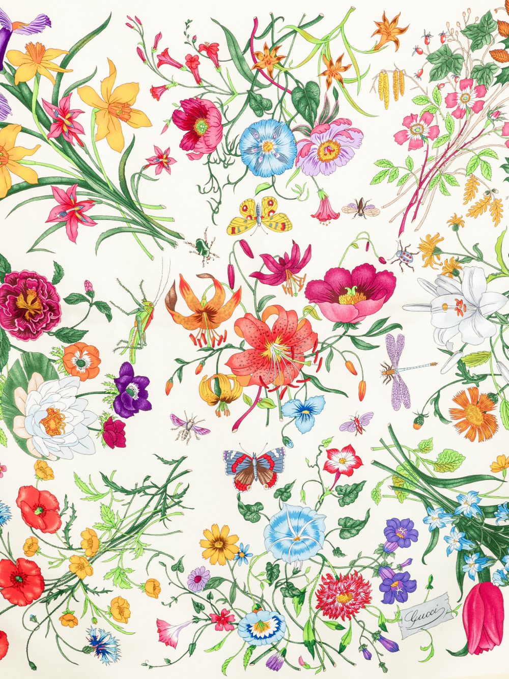 Silk Scarf With Floral Print