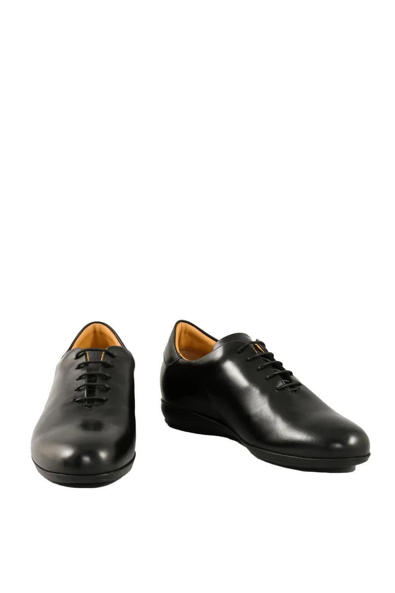 Leather Lace-up Shoes - Black