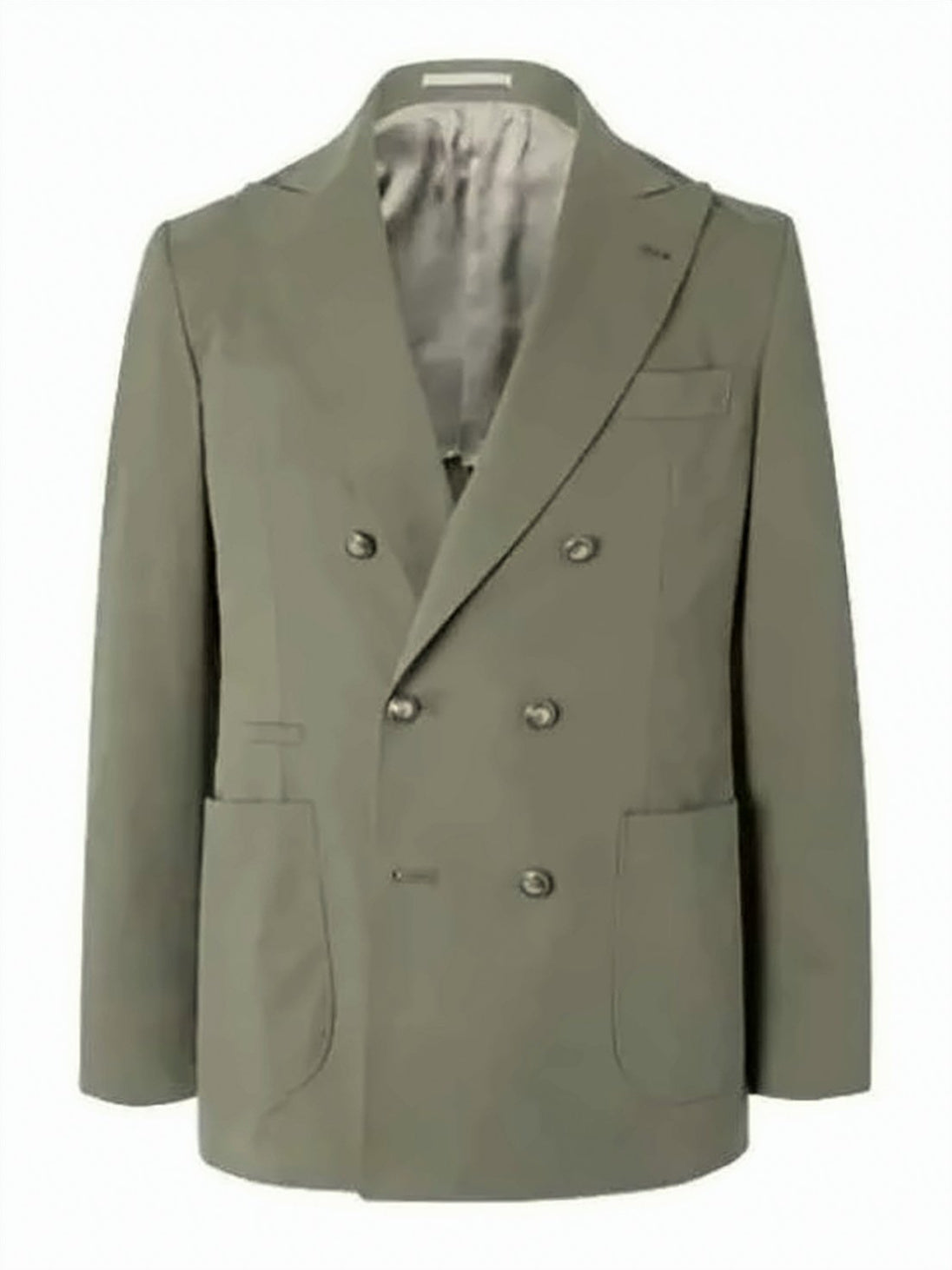 Double-Breasted Linen Suit Jacket