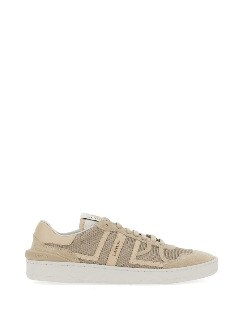 "Clay" Textured Low-Top Sneakers With Cushioned Sole