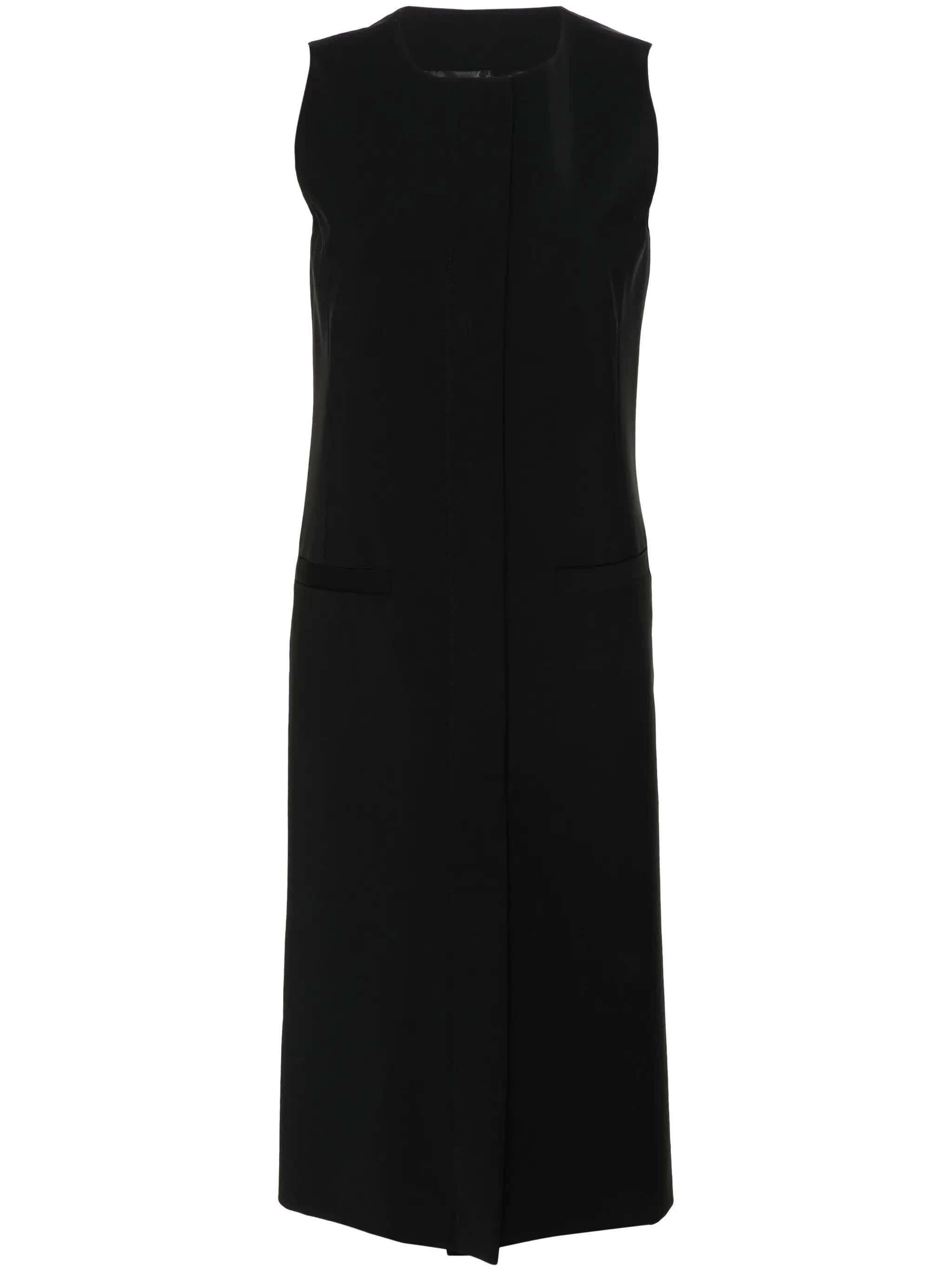 Black Gilet Sleeveless Long Wool Gilet