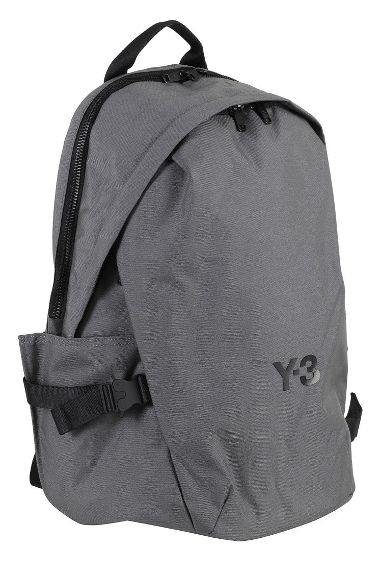 Spacious Gray Backpack with Dual Compartments