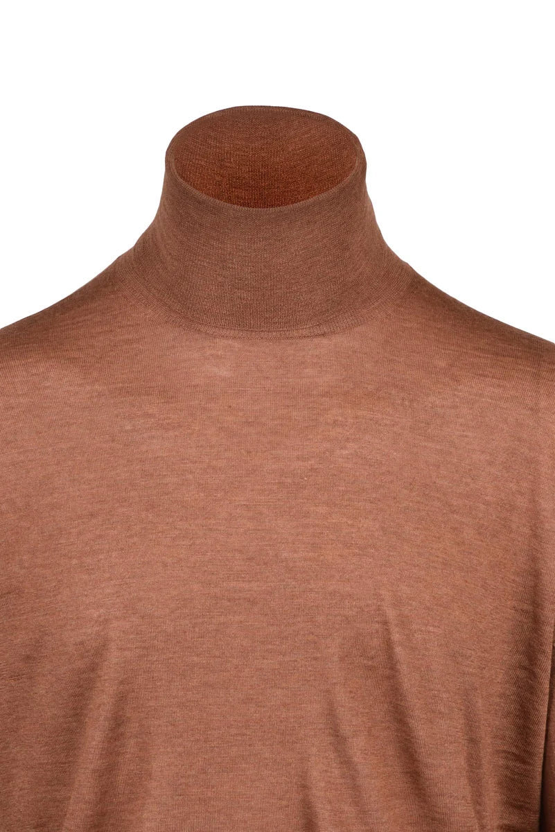 Wool Turtleneck - Brown