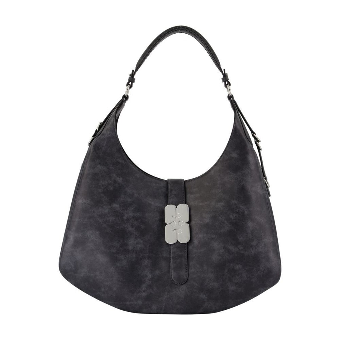 Large Textured Leather Shoulder Bag