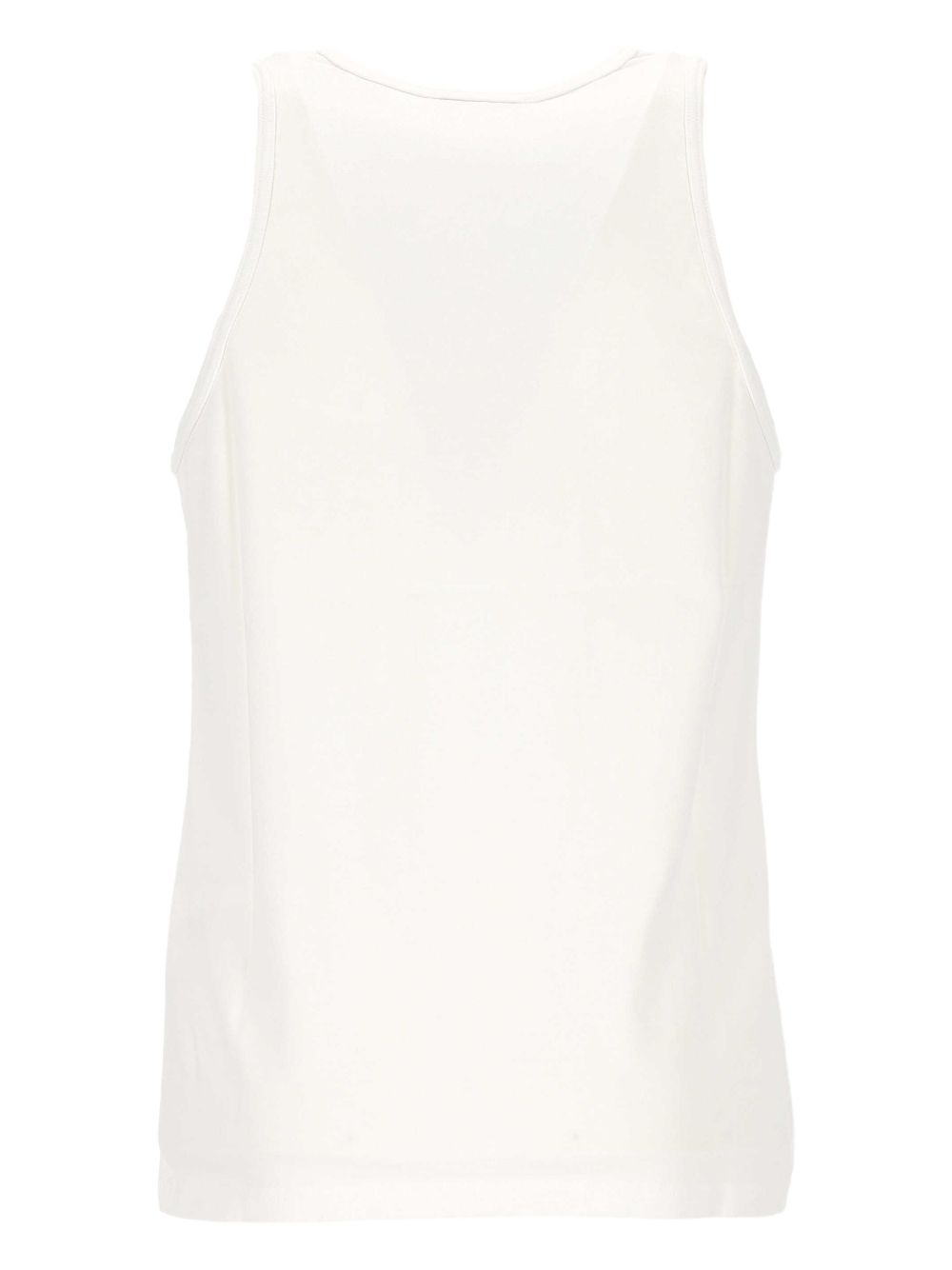 Sleeveless Silk-Nylon Blend T-Shirt
