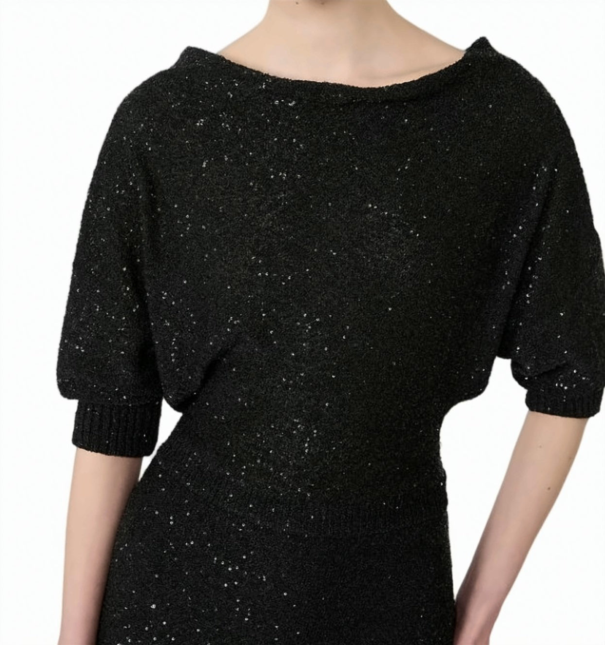 Viscose Off Shoulder Midi Dress