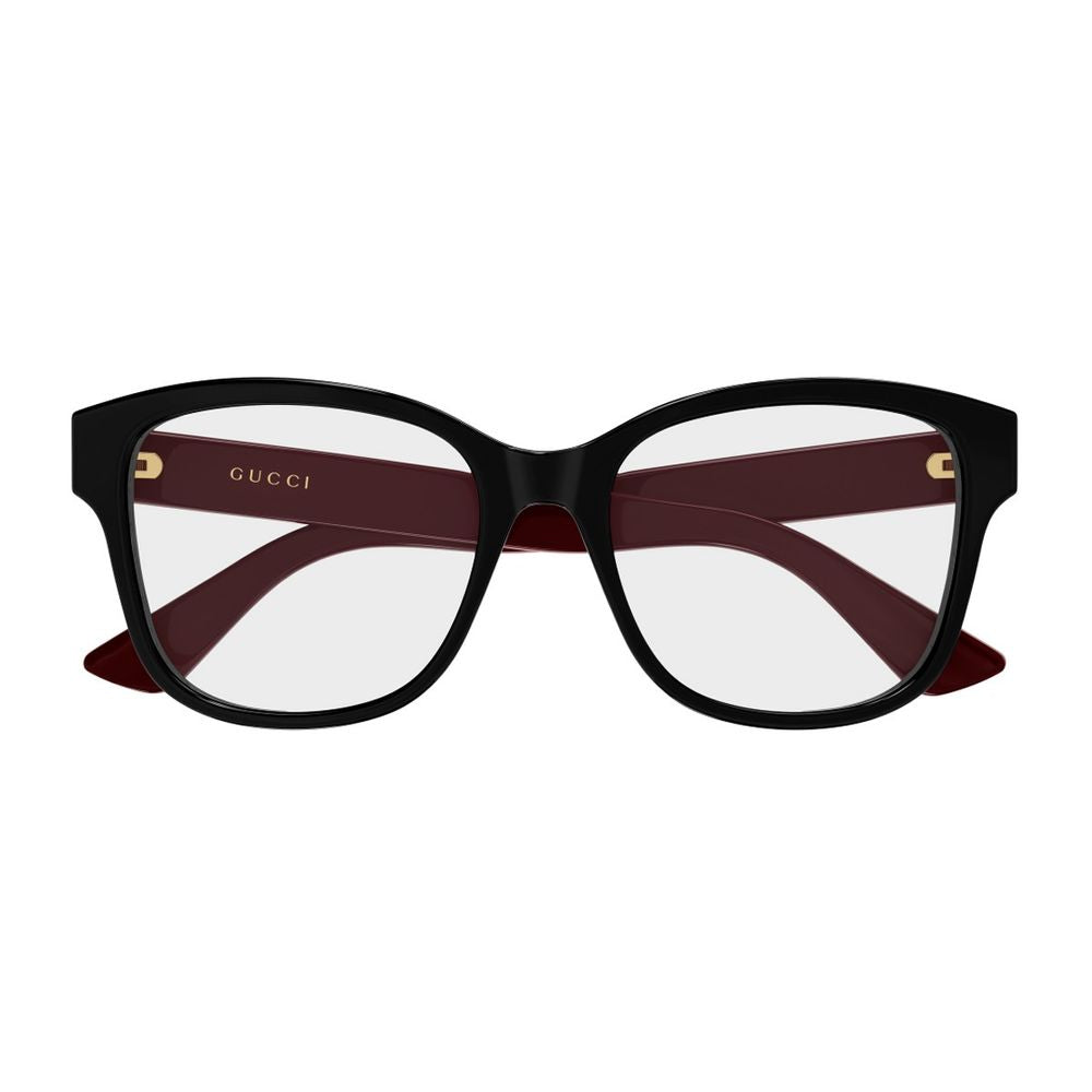 Gg1340O Linea Emblem 009 Black Burgundy Eyeglasses