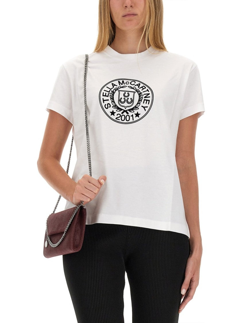 Round Neck T-Shirt With Bold Logo Print
