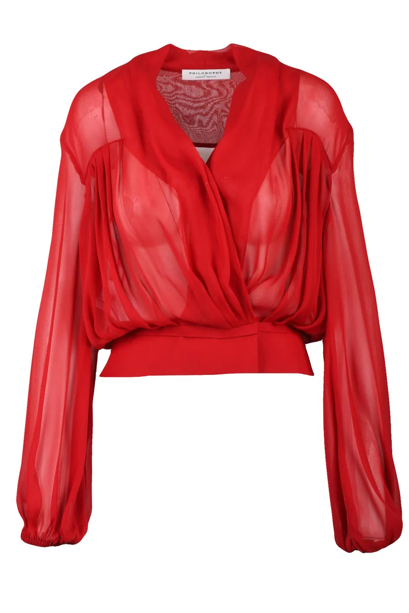 Chiffon Blouse - Red