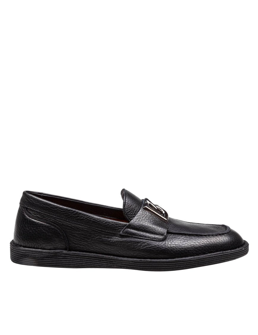 Black Soft Leather Loafers