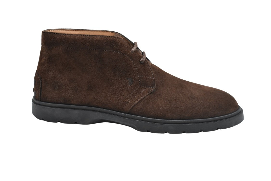 Laced Boots With Suede Finish