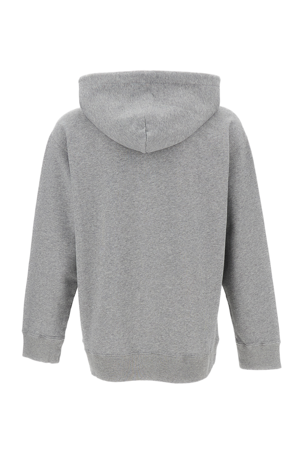 Grey Oversized Cotton Hoodie With Front Pocket