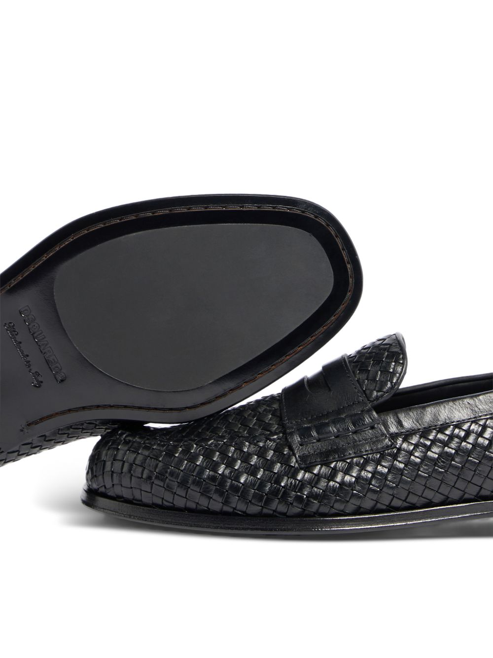 Woven Texture Flat Shoes With Low Heel