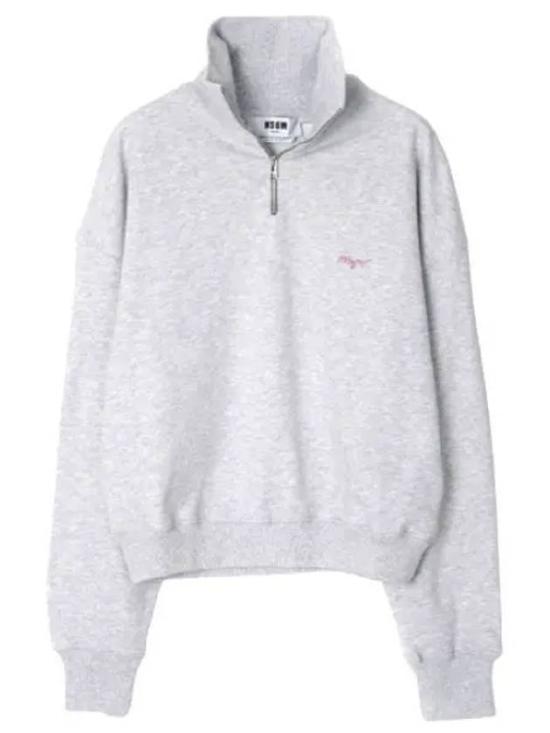 High Collar Long-Sleeve Pullover with Subtle Logo Detail
