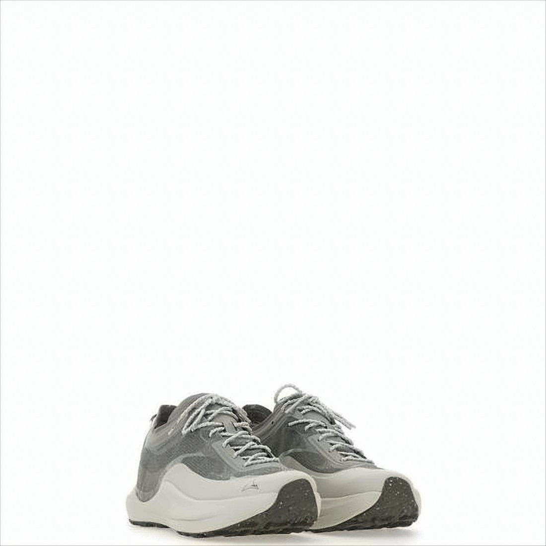 Textured Grey Sneakers with Layered Upper