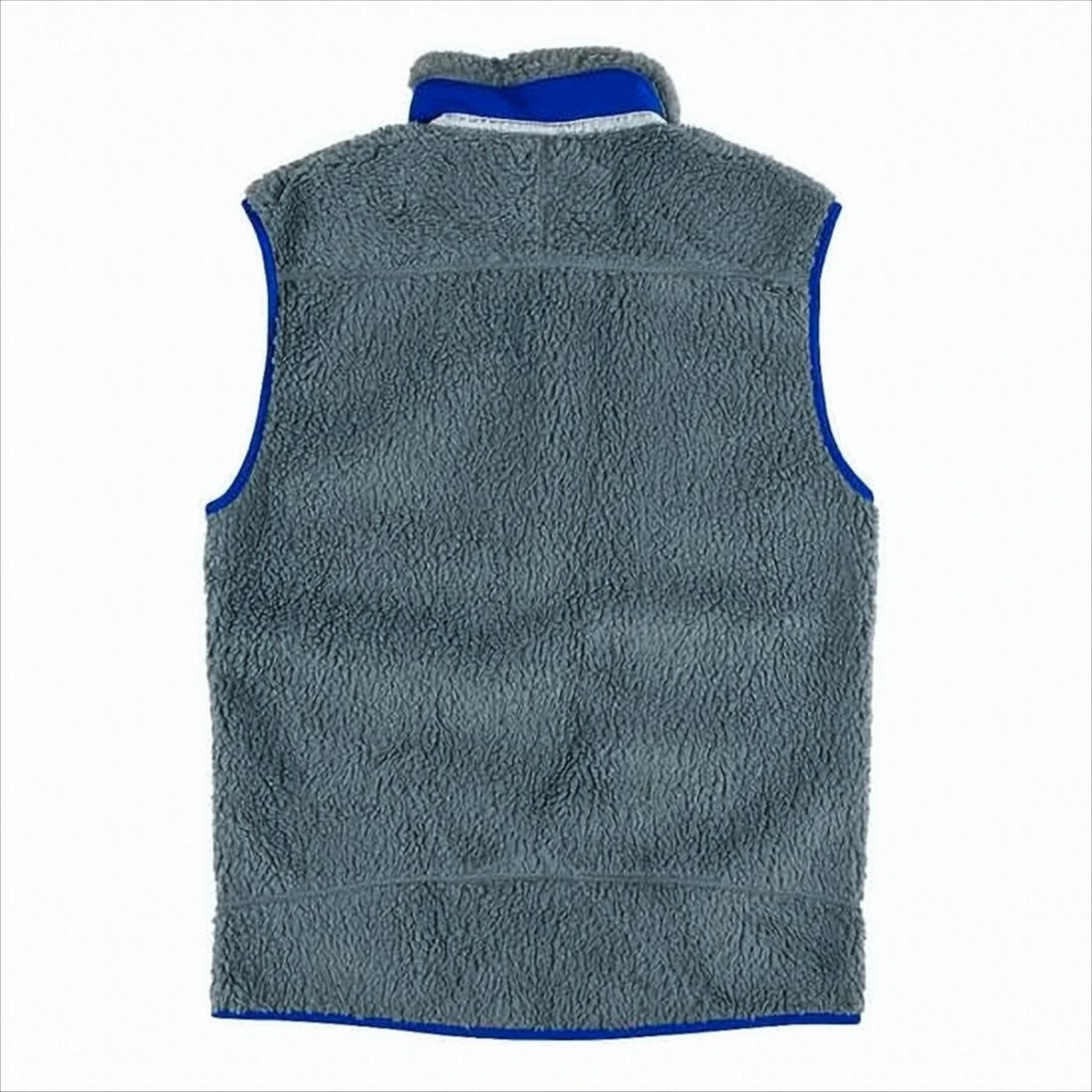 Plush Grey Sleeveless Vest with High Collar