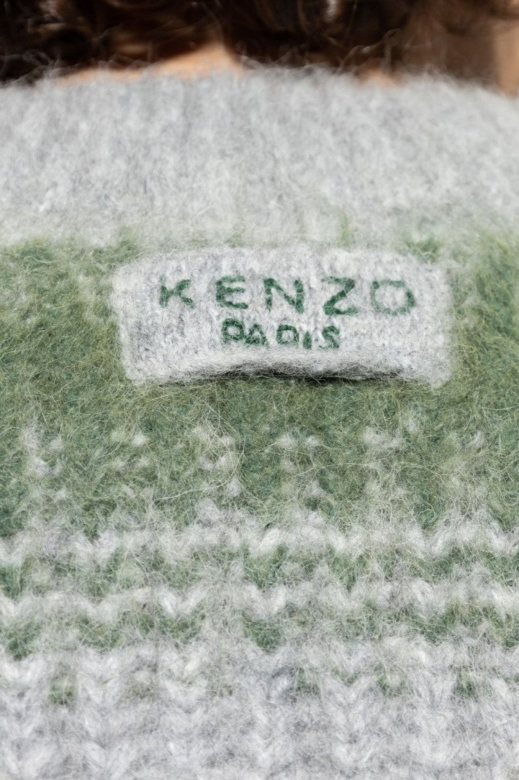 Striped V-Neck Sweater With Cozy Alpaca Blend