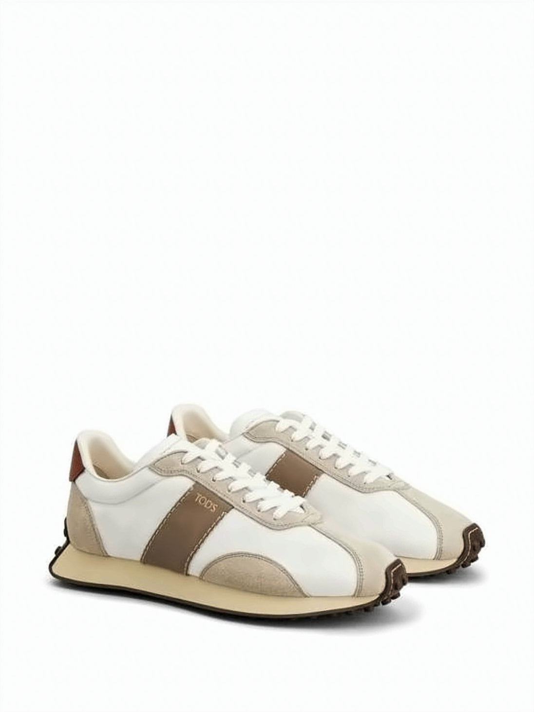 Streamlined Fabric and Suede Sneakers