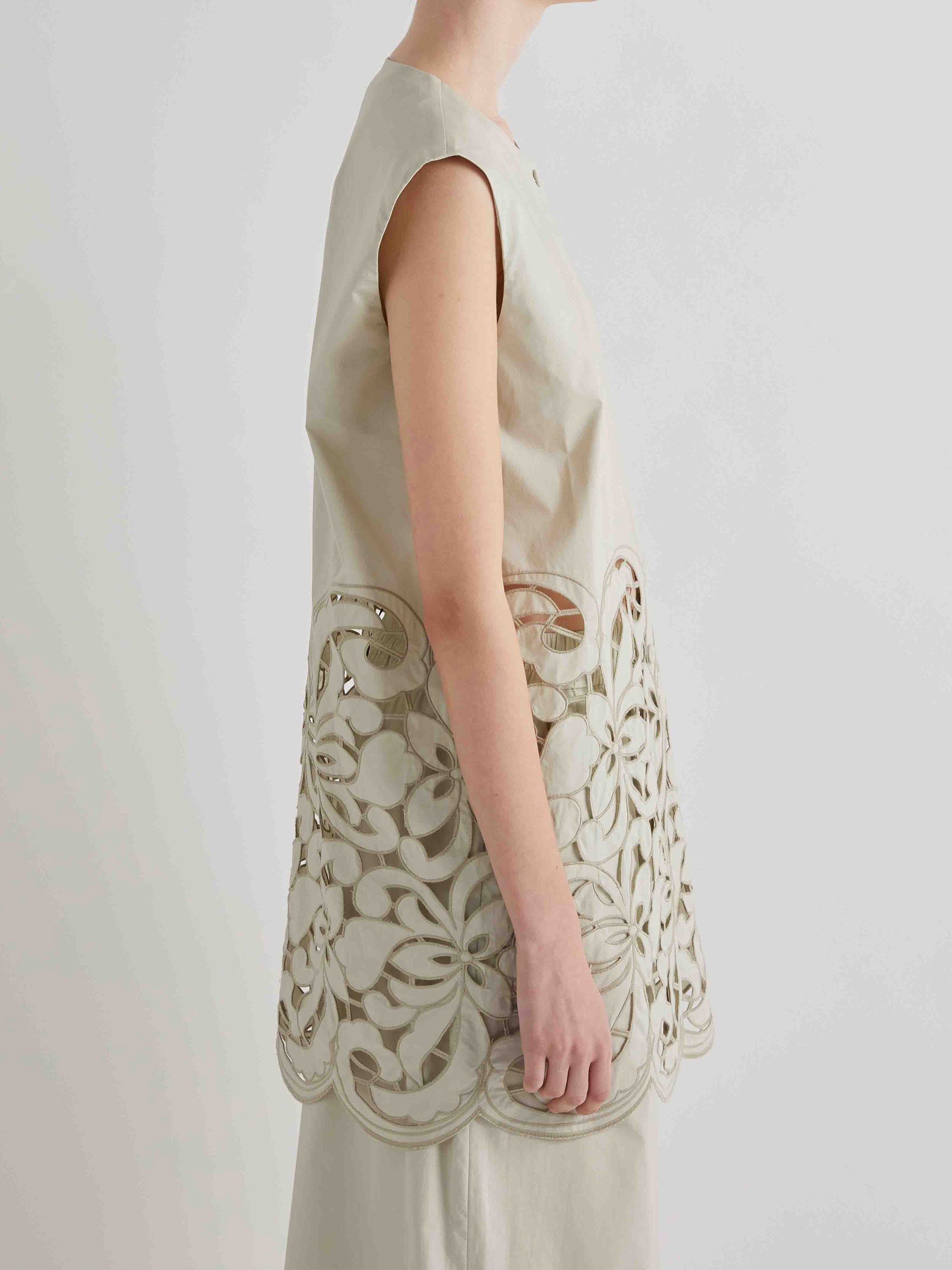 Floral Embroidered Cotton Top