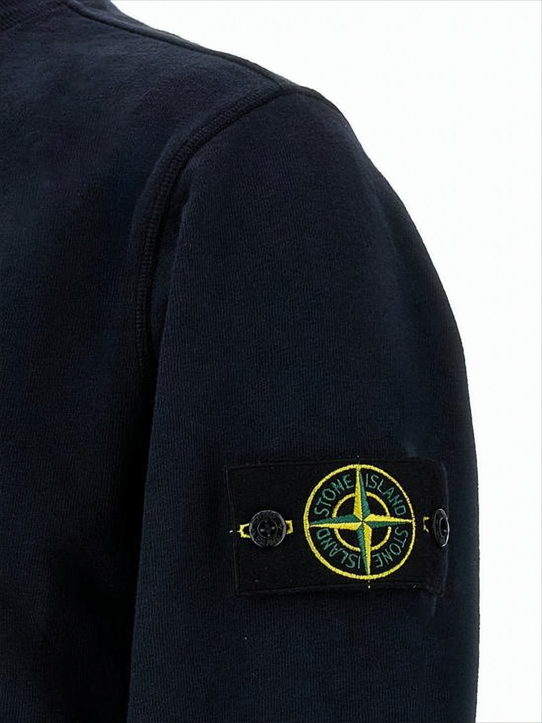 Long-Sleeve Crewneck Sweatshirt with Patch Logo