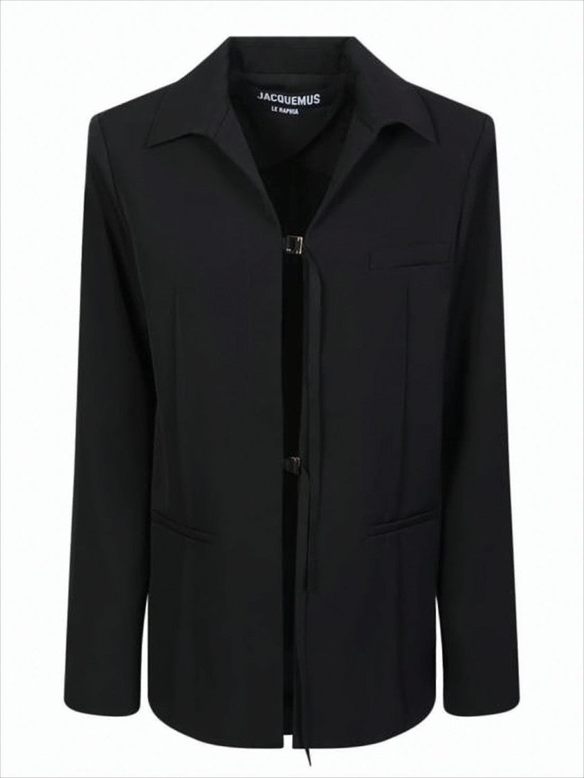 Tailored Black Jacket with Minimalist Design