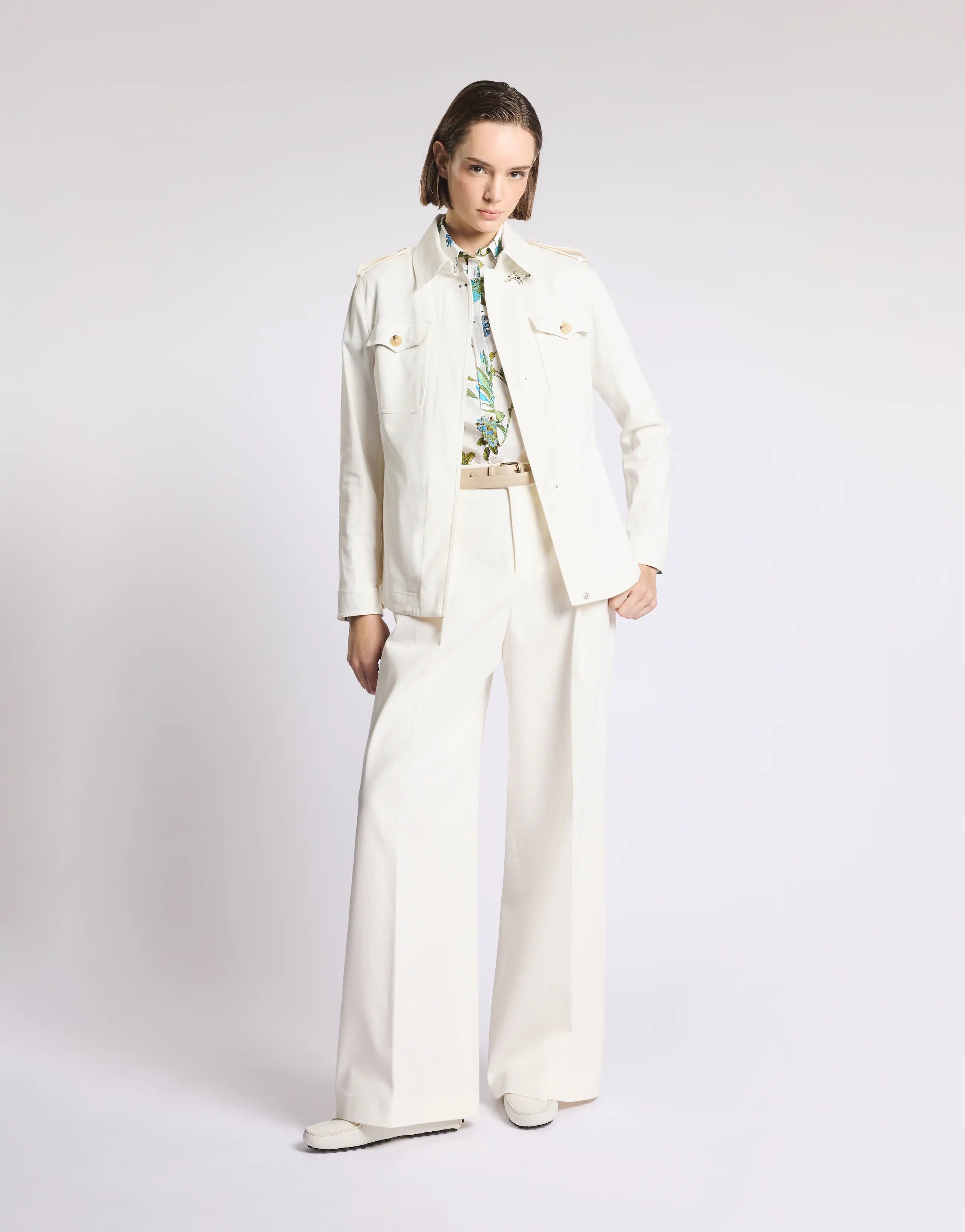 Shirt Jacket with Distinctive Hook Closure