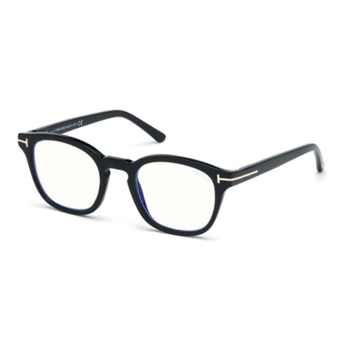 Ft5532-B Rounded Rectangular Black Acetate Eyeglasses