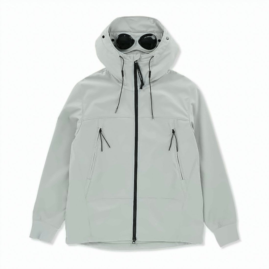 High-Collar Jacket with Integrated Goggles