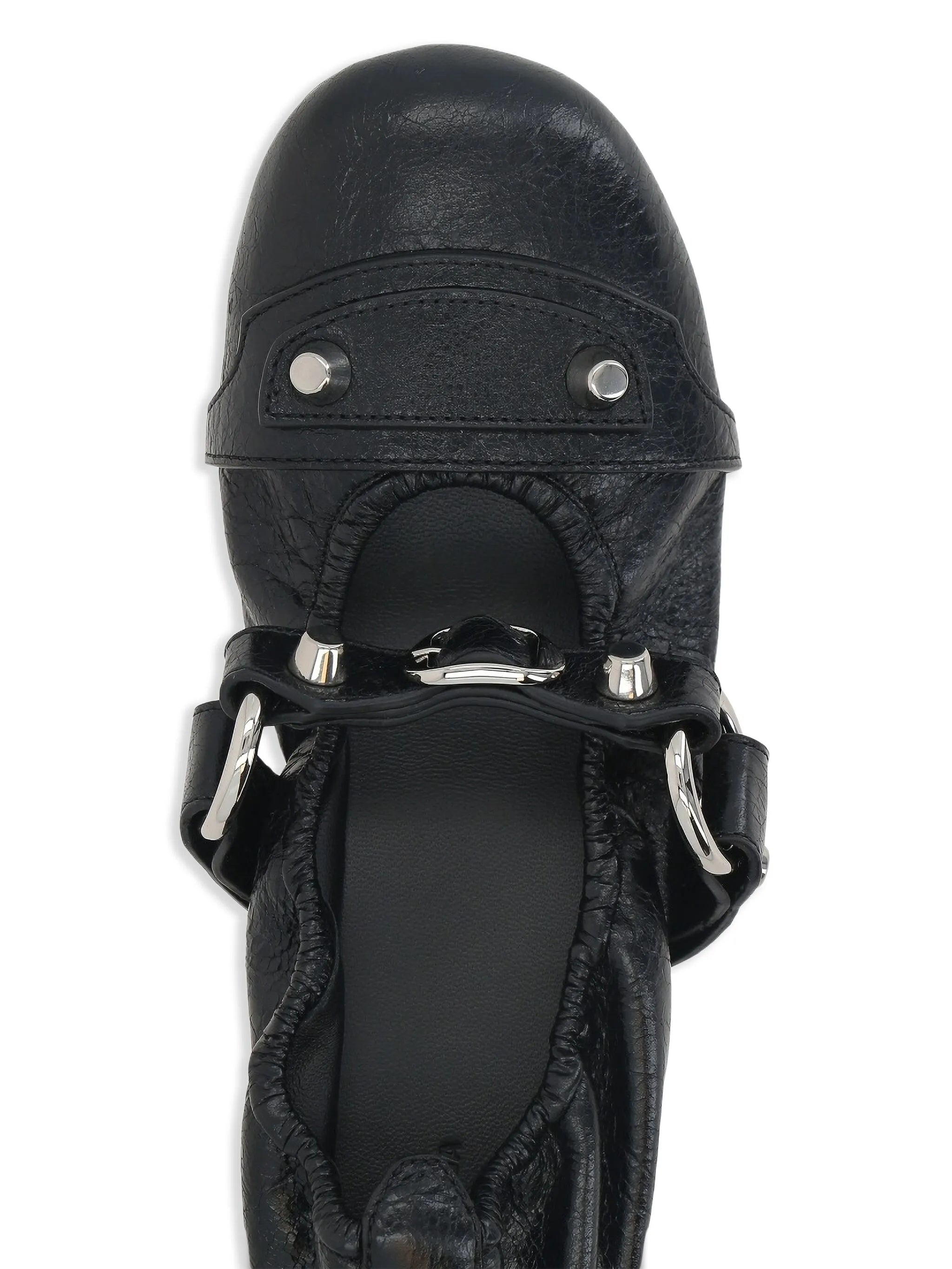 Black City Flap L005 Leather Ballerinas