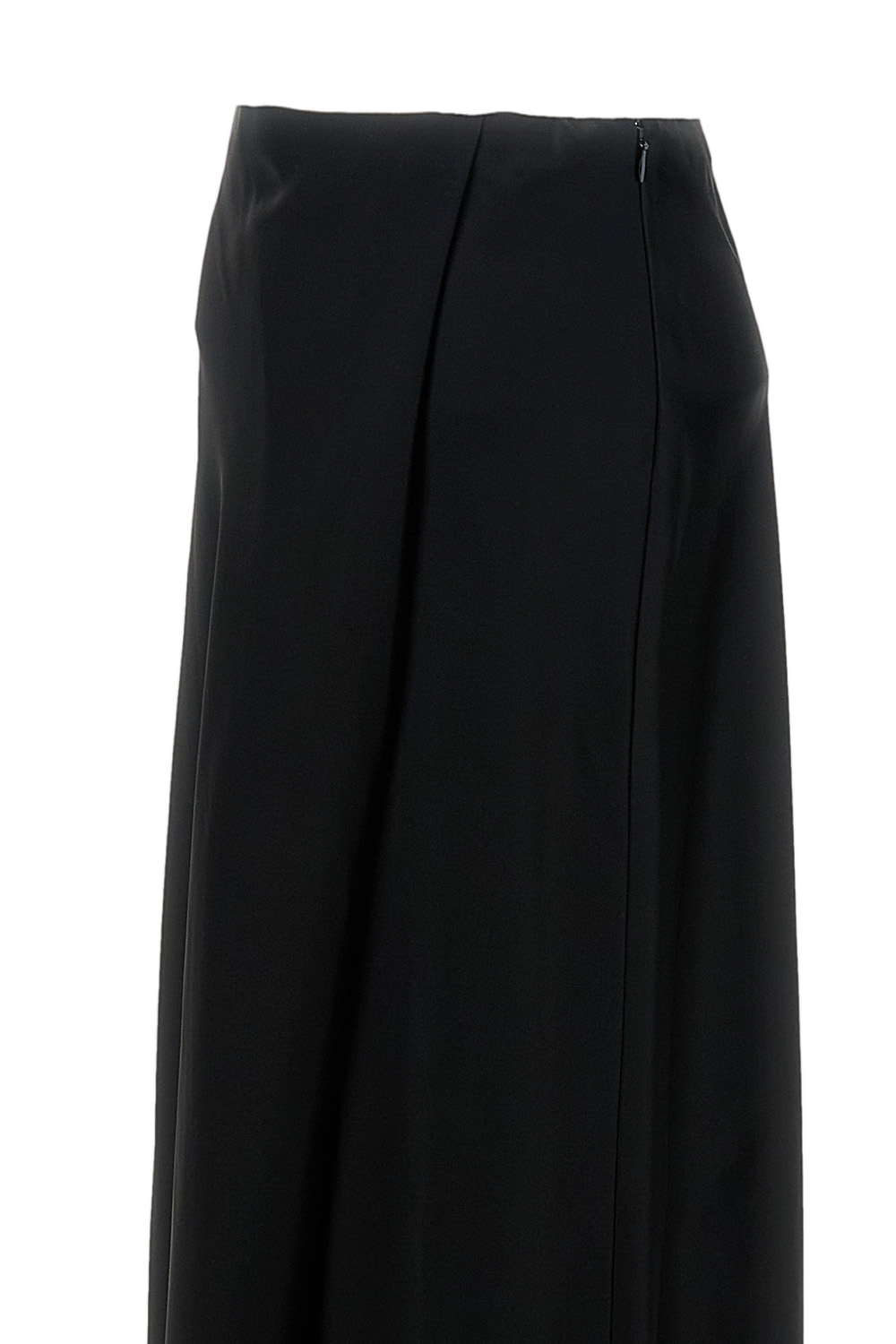 Flared Long Skirt With Invisible Zip