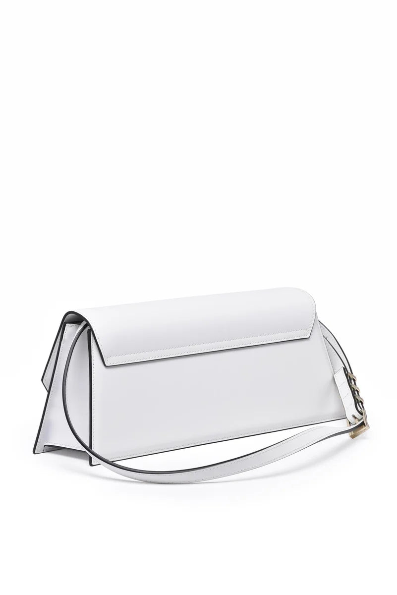 Baguette Shoulder Bag Leather - White