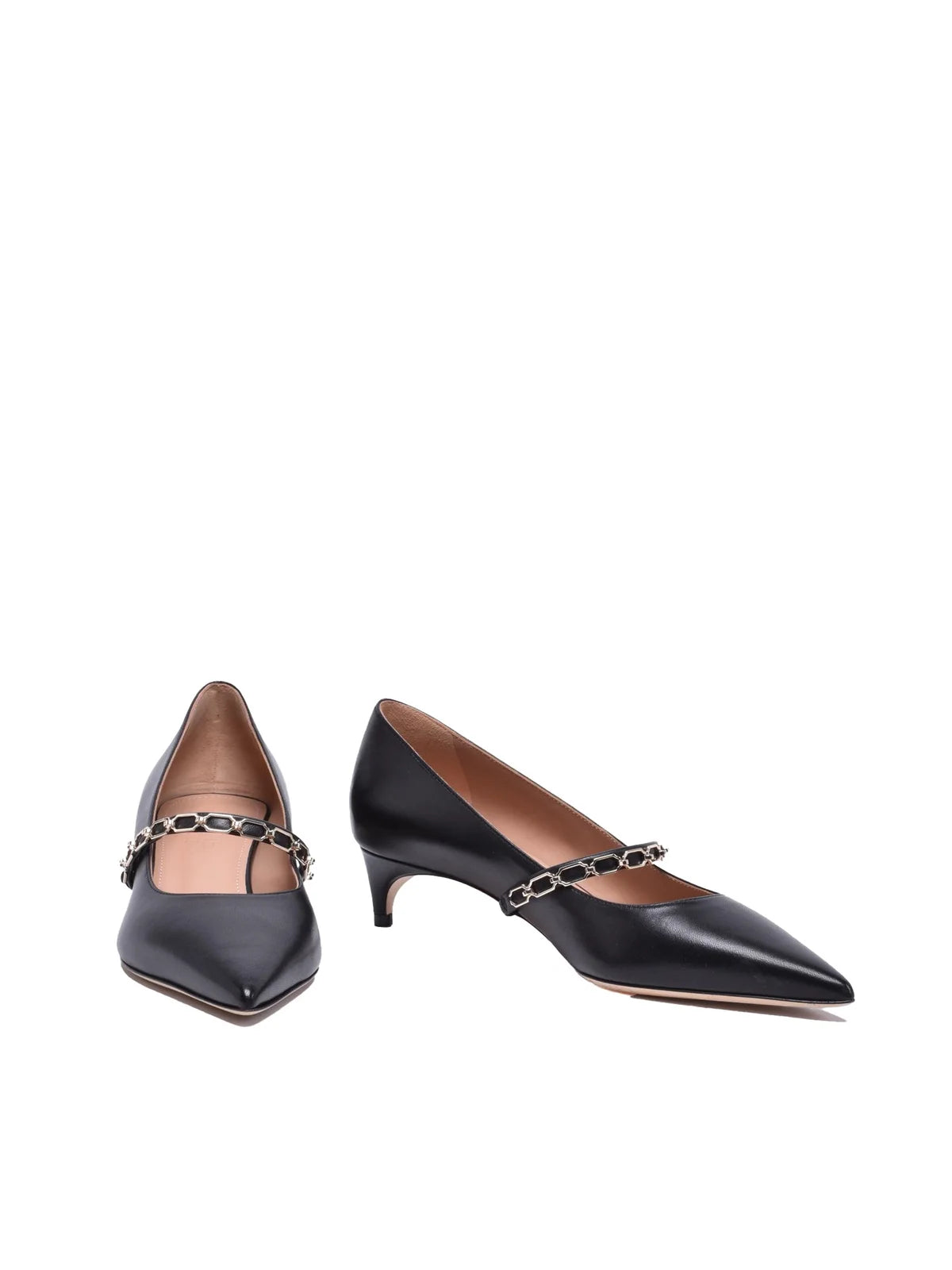 Black Leather Women's Pumps