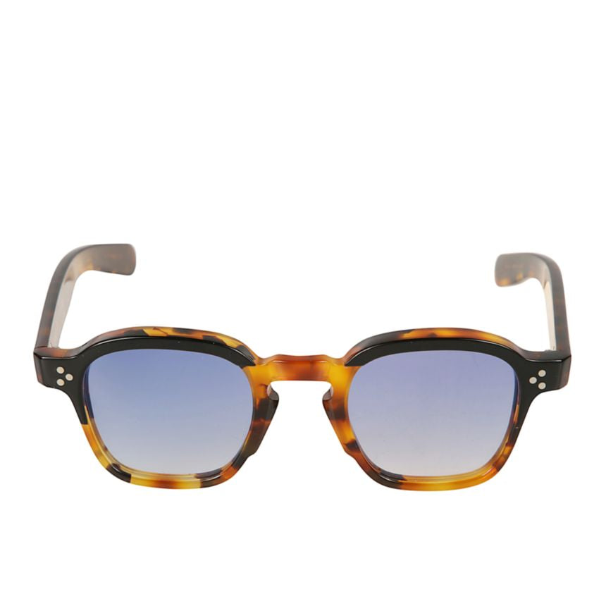 Jack Tortoiseshell Square Frame Sunglasses with Gradient Blue Lenses